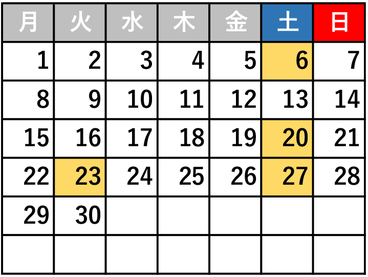 トロッコの運行日：2025年9月